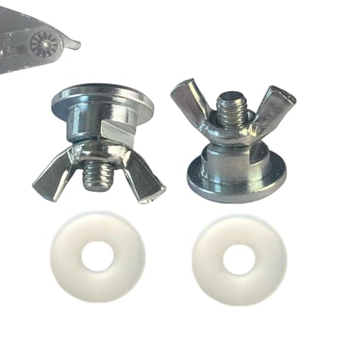 Replacement Metal Rust-Proof Bolts, Compatible with La-Z-Boy Lazyboy lazboy Lazy boy Recliner Rocker Leg Rest Scissor Insert washers Support Plastic Bolt Upgrade Metal Parts, Silver (Pair)