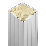 Weatherables | AWPT-WRAPFLUTELBP-4X102 | Vinyl Post Wrap Fluted | 4 Inch x 4 Inch x 102 Inch | White...