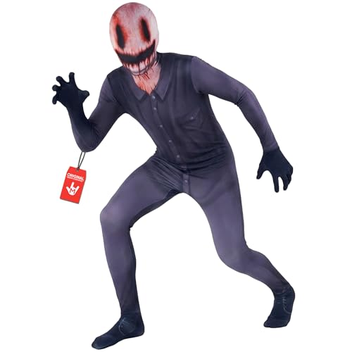 Morphsuits Kostüm Mister Smiley für Kinder, Gruseliges Halloween Outfit, Perfekt für Jungen und Mädchen, L