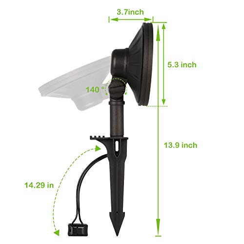 Hykolity Low Voltage Led Landscape Wall Wash Light, 7.4W 430Lm 12V Wired Outdoor Led Spotlight, 50 Watt Equivalent Landscaping Lights For Tree Building, Die-Cast Aluminum, 15-Year Lifespan, 4 Pack #TOP3