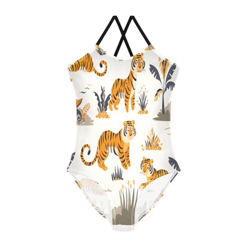 Girl's One Piece Swimsuit Cute Cartoon Penguin Dancing Beach Bathing Swimwear