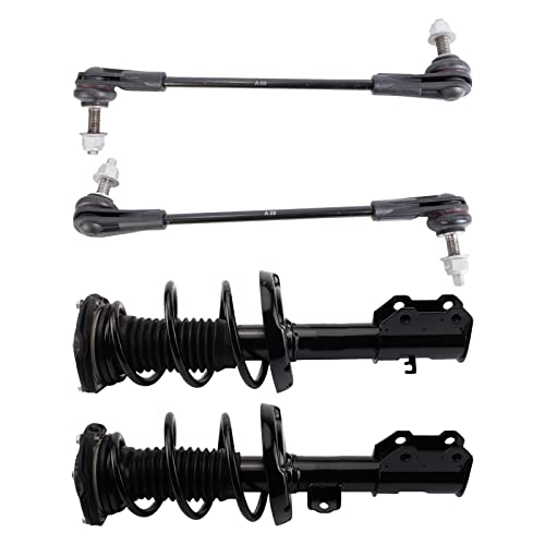 TRQ Front Suspension Kit Complete Strut & Coil Spring Assembly Sway Bar Stabilizer Link Compatible with 2016-2019 Chevrolet Cruze