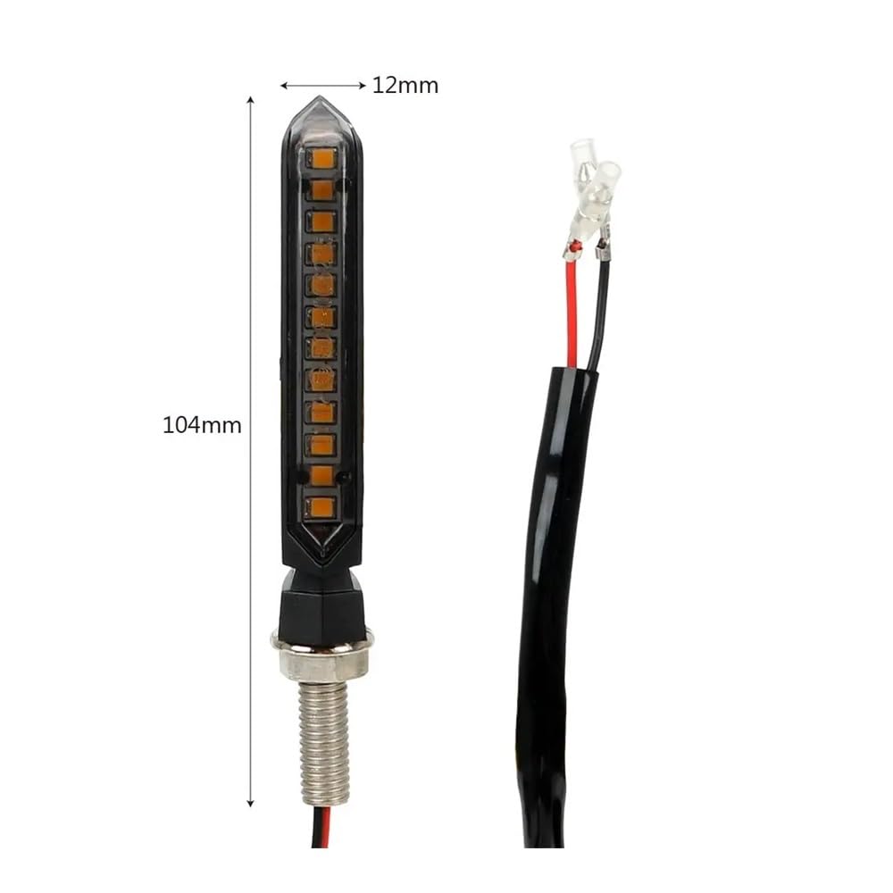Fanale posteriore freno Luci Lampeggianti Gialle Lampeggianti 12 LED Lampada Di Segnalazione Per Moto Indicatori Di Direzione A LED Luci Posteriori Di Arresto Del Freno