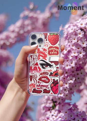 Image of 38Pcs Red Aesthetic Vinyl Stickers - Red Mood | Waterproof, Laminated, Reusable, Self-Adhesive Stickers for Laptop, Phone, Diary, Scrapbook, Journal, Gift Box, Aesthetic Room Decor