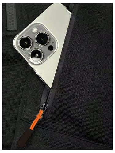 SOLY HUX Men's Half Zip Hoodie Drawstring Long Sleeve Hooded Sweatshirt Casual Athletic Workout Pullover Tops3