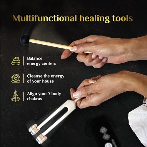tuning forks for healing set 128hz 256hz 512hz  essential yoga and meditation accessories amp sound therapy devices