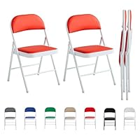 HOMCOM 2-delige Set Opklapstoelen, Draagbare Bureaustoelen, Metalen HOMCOM 2-delige Set Opklapstoelen, Draagbare Bureaustoelen, Metalen