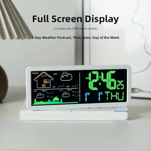 Reloj despertador electrónico con pantalla grande para la oficina en casa 7