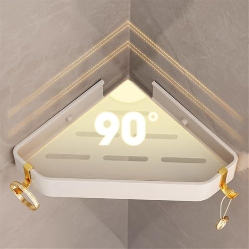 Marre de percer ? Étagère de douche d'angle sans perçage noire
