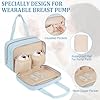 Breastmilk Cooler Travel Bag,Wearable Breast Pump Storage Bag Compatible with Momcozy/Eufy/Elvie/Willow/Medela Breast Pump with Ice Pack and Waterproof Mat,Blue