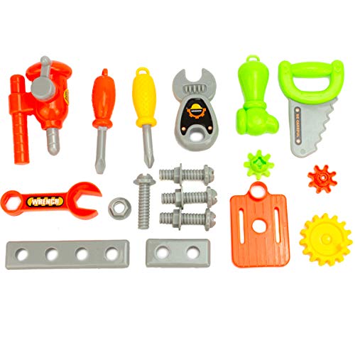 MOCHILA BANCADA DE FERRAMENTAS BRINQUEDO KIT OFICINA INFANTIL 9018M