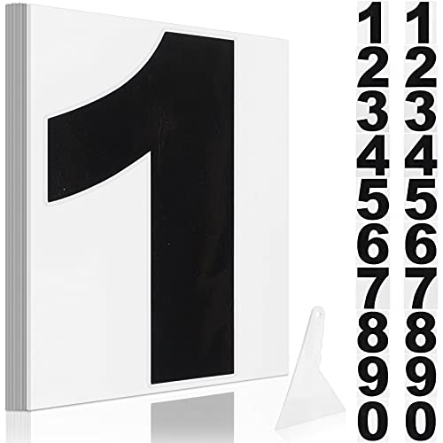 Stickers chiffres vinyle noir avec grattoir inclus pour corriger la signalisation manquante