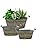 vensovo Galvanized Metal Oval Planter Buckets with Handles – Set of 3 Rustic Farmhouse Flower Tubs with Drain Holes & Plugs, Vintage Small Pots for Herbs, Succulents, Wedding or Tabletop Decor