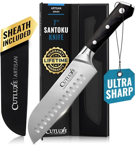 Cutluxe 7 Inch Santoku Knife