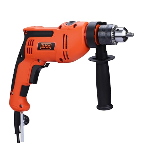 BLACK+DECKER BED550-IN 550 W, 13mm Corded Variable Speed Ergonomic Reversible Hammer Drill with Lock On Button For Home & DIY Use for Masonry, Steel & Wood, 1 Year Warranty, ORANGE & BLACK - Image 11 thumbnail