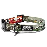 Wolfgang Man & Beast Premium Adjustable Dog Training Collar, Made in USA, OldFrontier Print, Medium (1 Inch x 12-18 Inch)
