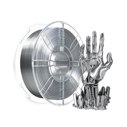 Image of iBOSS PLA Pro (PLA+) 3D Printer Filament 1.75mm,Silk Shiny 3D Printing Filament,1kg Spool (2.2lbs),Dimensional Accuracy + /- 0.02mm,PLA Plus 3D Filament,Fit Most FDM Printer(Silk Light Silver)