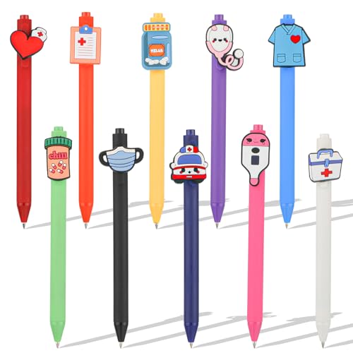 Bolígrafo de Enfermera, 10 Bolígrafos Divertidos de Color Funcionan Como Accesorios de Enfermera Las Enfermeras son Imprescindibles para los Estudiantes Regalo para Enfermeras.