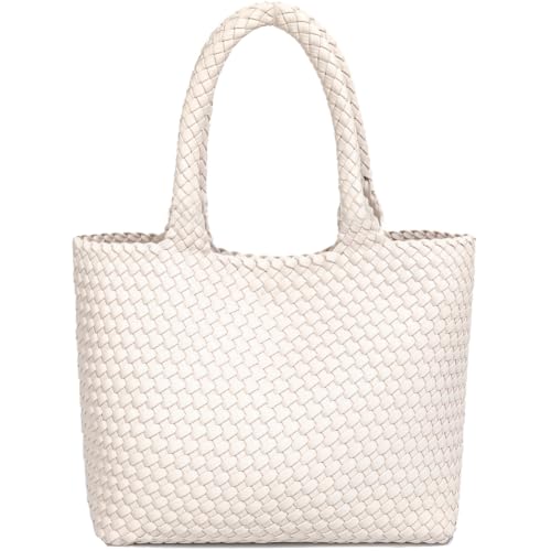 Image of JINMANXUE Fashion Woven Bag Shopper Bag Travel Handbags and Purses Women Tote Bag Large Capacity Shoulder Bags