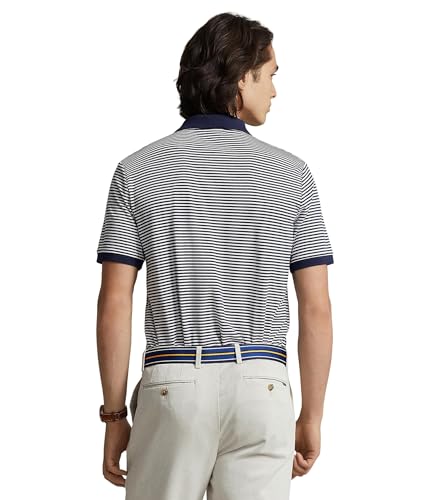 Image of POLO RALPH LAUREN Men's Custom Slim Fit Striped Soft Cotton Polo Shirt