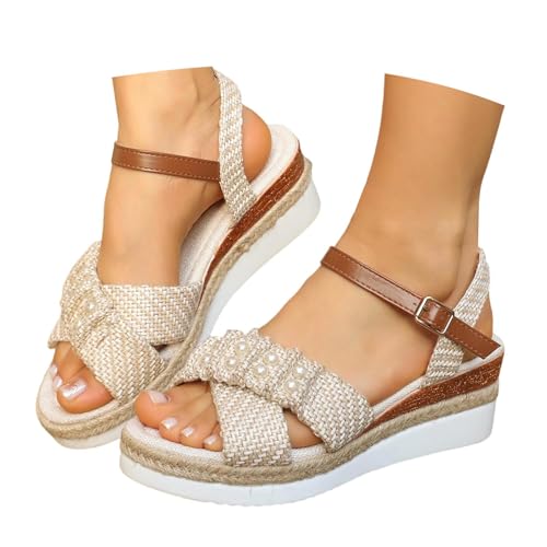 Sandales compensées femme pour la plage et la piscine