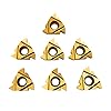 Lathe Threading Inserts 16ER /16IR AG60-10pcs Carbide Inserts for External Thread Holders CNC Turning Tool (16ER Yellow)