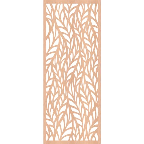 Image of Ortonville Decorative Pierced Fretwork Wood Wall Panels, 9 3 /8 inchW x 24 3 /8 inchH x 1 /4 inchT, Alder