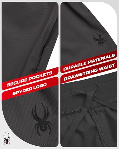 Spyder Men's Gym Shorts - Nylon Stretch 7'' Knit Active Workout Shorts with Zipper Pockets for Running, Hiking (Sizes: S-XL)2