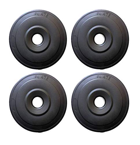 Image of VP.V.C Weight Plates, Filled with Concrete, Vinyl Standard Weights Plates, Set for Weight Lifting, Home Gym Fitness Workout (Color : Black) (Shape : Button)