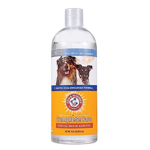 Arm & Hammer Complete Care Fresh Dental Water Additive for Dogs, 16 Fl Oz – Flavorless Dog Water Additive, Dog Mouth Wash, Dog Dental Rinse, PetWater Additive, Pets Dental Care for Bad Breath