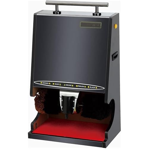 Pulidora automática de Calzado con Doble Cepillo, Herramienta eléctrica para abrillantar Suelos de Uso Comercial, Motor de 1200 RPM, diseño Compacto para hoteles y oficinas.