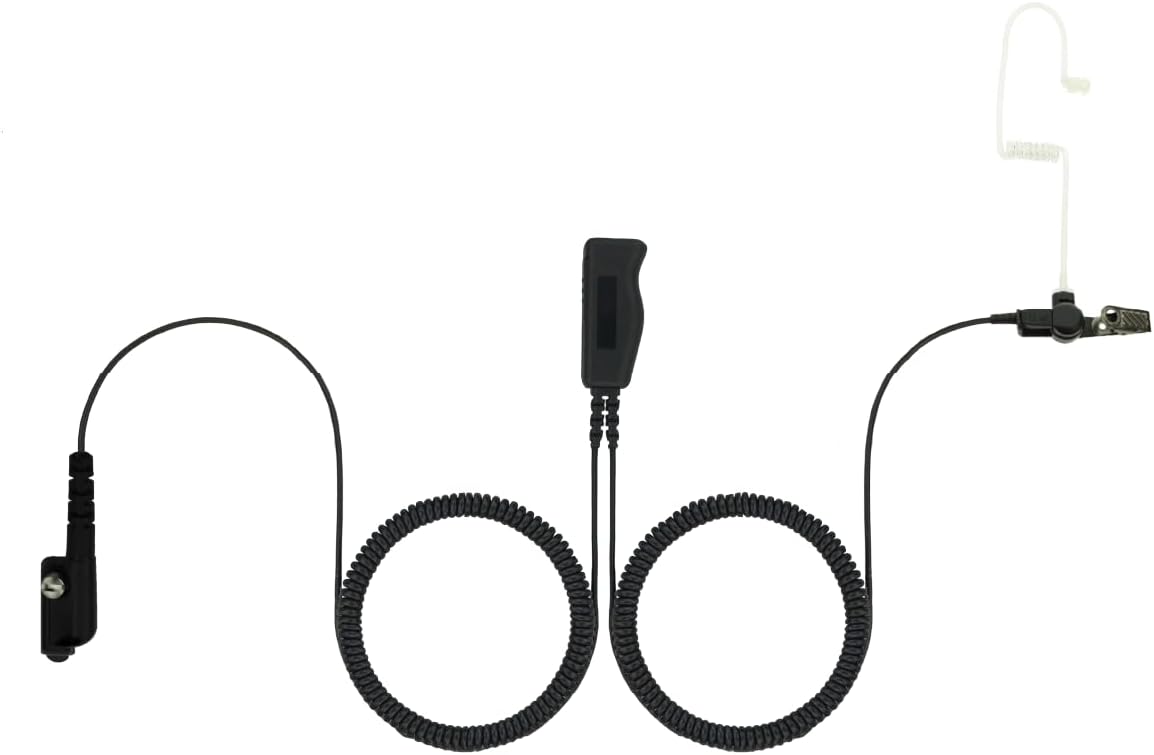 EH Covert Two-Wire Comms Set with Acoustic Tube Earpiece, Lapel Mic, and PTT for iCOM F62D F9011 F9021 F3400 F4400D Radios