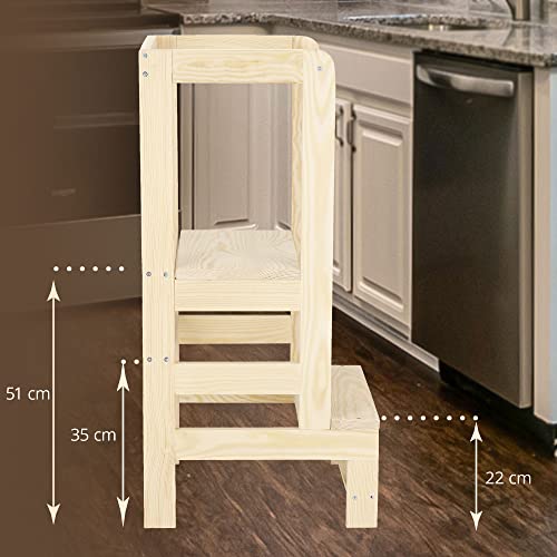 SPRINGOS Legno torre di Apprendimento Pieghevole