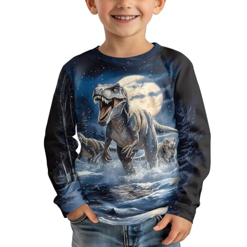 Image of Uourmeti Long Sleeve Tops for Boys Graphic T Shirts Teen Girls Active Pullover Tees