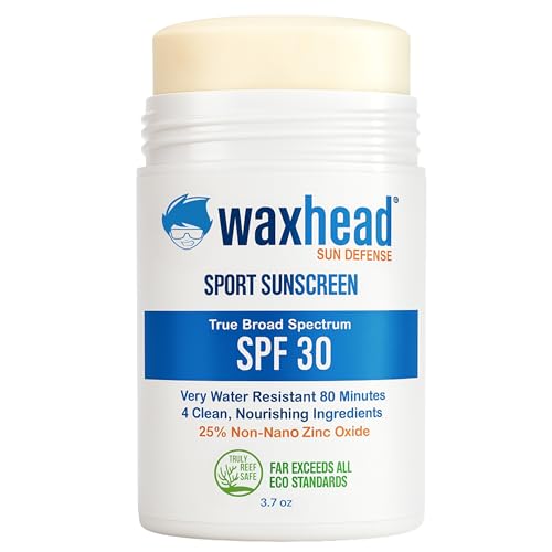 Best Sunscreen for Surfing: Catching Sun-Proof Waves! 5 Waxhead Zinc Oxide Sunscreen Stick SPF 30, 4-Ingredient Mineral Sunscreen for Face & Body, EWG 1,...
