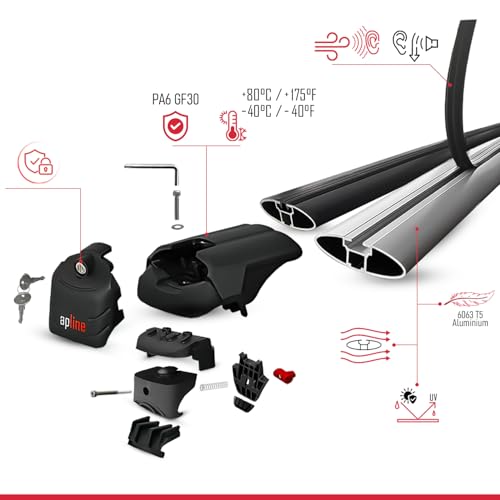 Apline Compatibile Con Kia Sportage 5 (NQ5) 2022-2026 Non-Sunroof Ace-2 Barre Tetto Portapacchi Auto Barre Portatutto Grigo Alluminio 2 Barre - 5