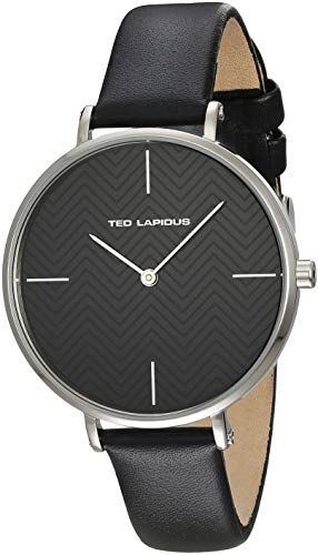 Ted Lapidus - A0715ININ - Montre Femme - Cadran Noir - Bracelet Cuir Noir Cover