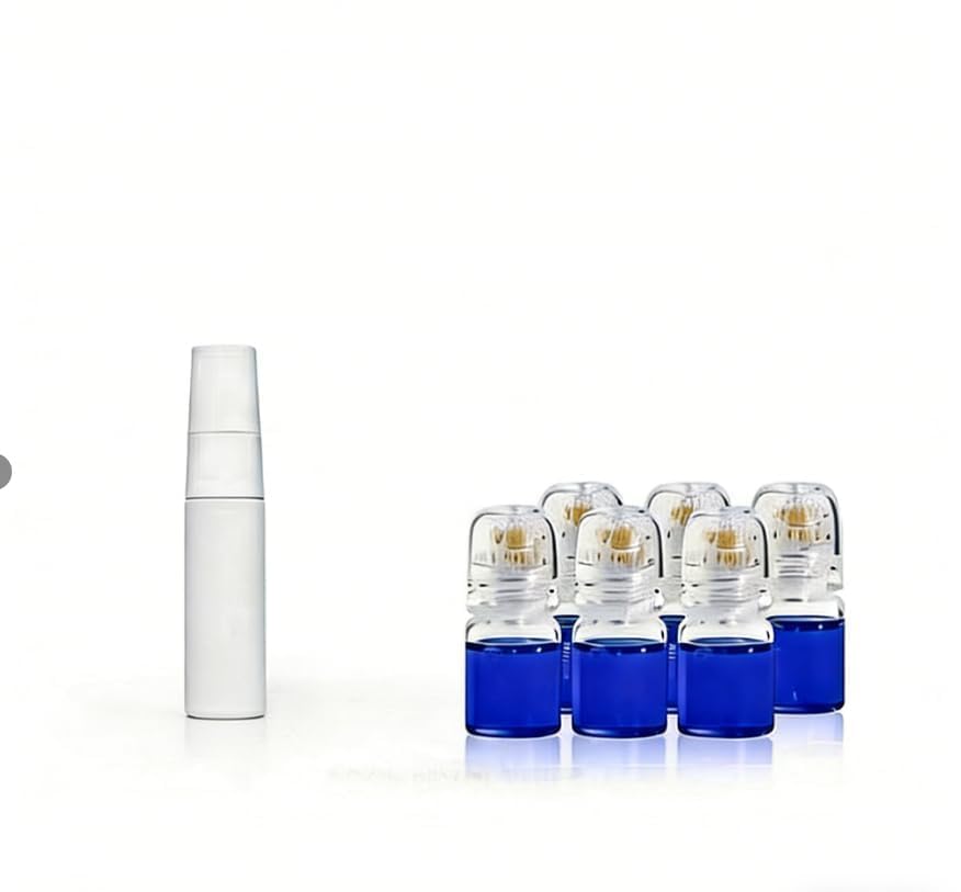 Needle Micro Infusion Facial Stamp Head, 24K Gold Fine Needle Replacement Cartridge for Micro Infusion System, Threaded Connection, Serum Excluded