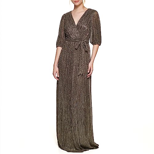 Image of Eliza J Womens Elbow Sleeve V-Neck Long Dress