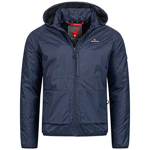 Höhenhorn Skibbo Chaqueta cortavientos para hombre, chaqueta de entretiempo forrada, azul oscuro, M