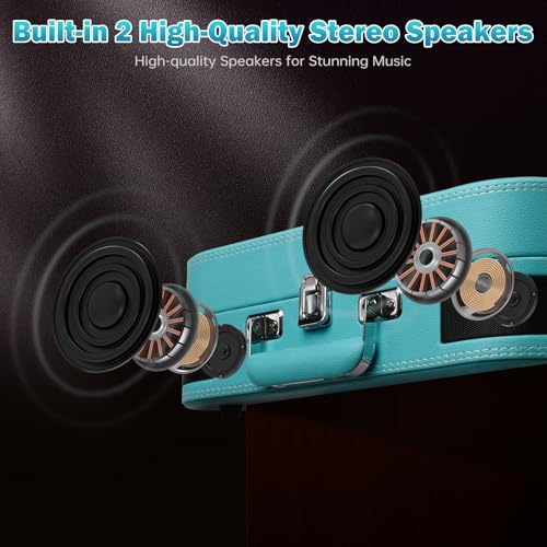 Platine vinyle Bluetooth VOKSUN pour écouter vos disques sans ampli - 4