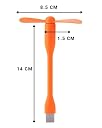 BLAXSTOC Mini Portable Multicolour USB Dragon Fan with 2 Soft Plastic Blades, Flexible & Lightweight, Ideal for Travel & Home Use gallery image