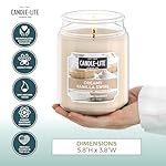 Candle-lite Scented Candles, Creamy Vanilla Swirl Fragrance, One 18 oz. Single-Wick Aromatherapy Candle with 110 Hours of Burn Time, Off-White Color - Image 4