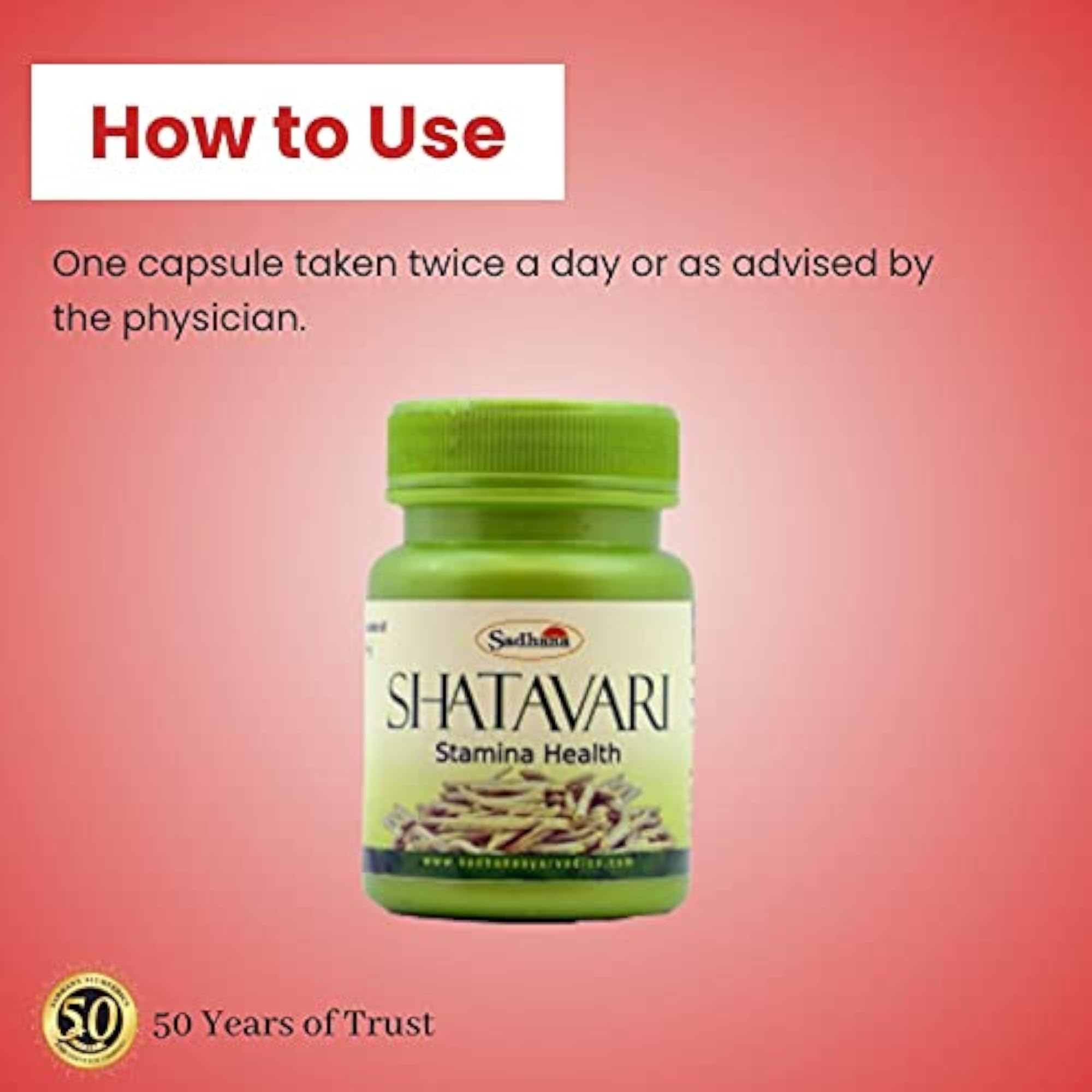 Shatavari Capsules, Ayurvedic Herbal Supplement, Pack of 3