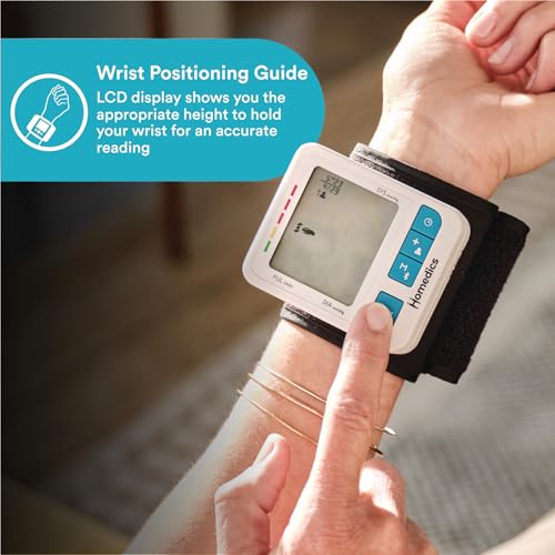 Image of Homedics 700 Series Wrist Cuff Blood Pressure Monitor for Home Use, One-Touch Operation, Accurate Results, 2 Users, with Bluetooth Wireless Technology to The Homedics Health App (Smart) (Pack of 6)