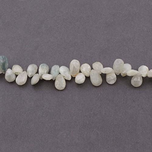 Aquamarine faceted pear drop beads perles de aigue-marine pour bijoux d'été
