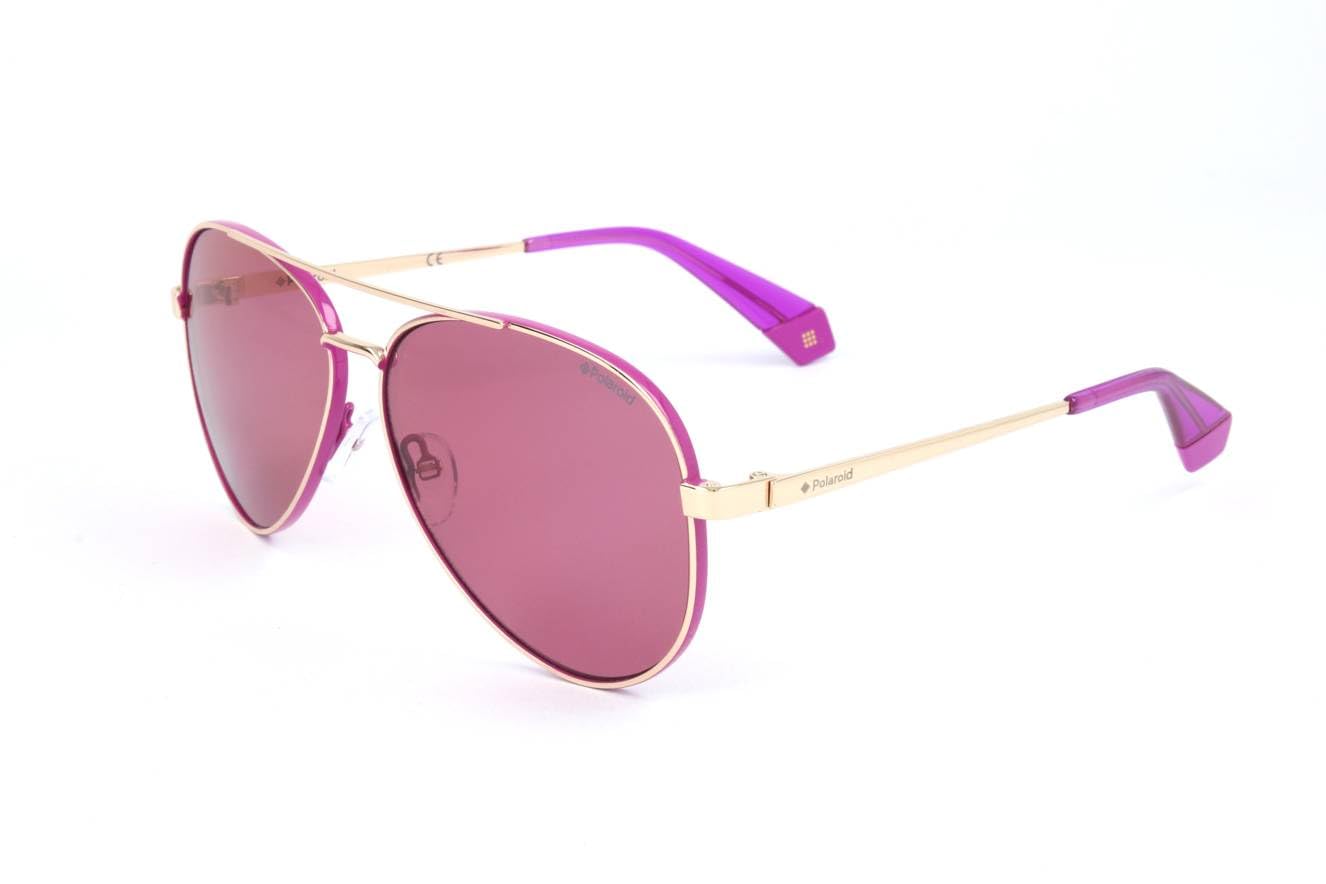 Polaroid Women's Gray Sunglasses, One Size, Metal Frame Sunglasses With Uv Protection