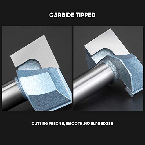 1/4-Inch Shank 1-Inch Cutting Dia Double Flute Carbide Tipped Cleaning Bottom Router Bit Woodwork Cutter For Cnc #TOP2