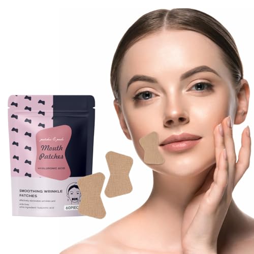 GJKLO 60 Pièces Zone des lèvres Lifting visage Bande de Lifting Raffermissement Patch Anti Rides Visage face tape Face Lifting Patch Face Lift Tape Anti-Rides Face Lift Patchs pour Raffermir la Peau