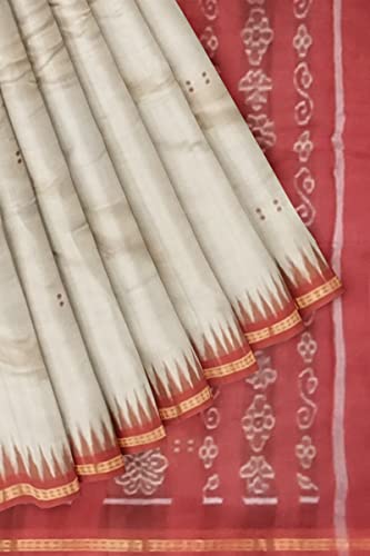 Image of Odisha Sambalpuri Handloom Ikat Women's Cotton Saree, Odisha Handloom Handmade Pure Cotton Khandua Saree, Ikkat Orissa Traditional Handloom Saree Without Blouse